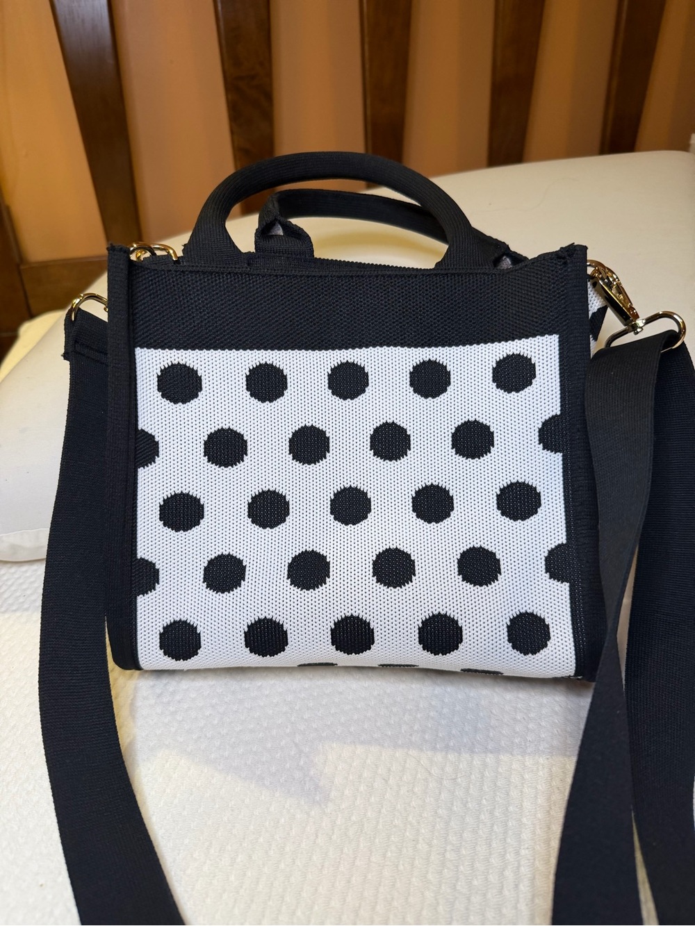 Kate Spade x Target Black & White Polka Dot Crossbody Bag - Picture 5 of 7